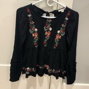 Blouse with open back